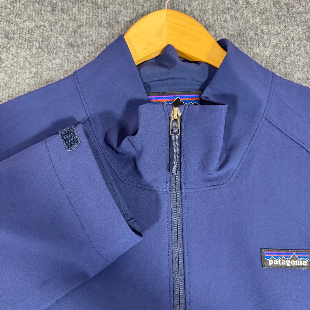 Patagonia Adze Softshell Full Zip Jacket Mens XL Navy Blue Performance EUC